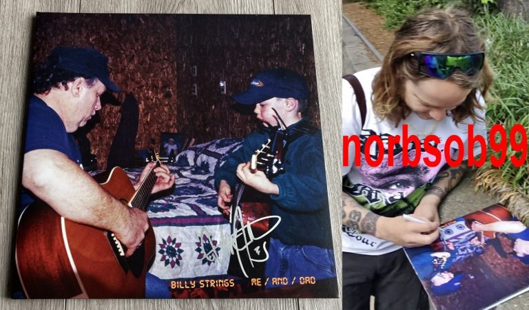 BILLY STRINGS SIGNED AUTOGRAPH ME AND DAD VINYL LP w/EXACT PROOF & BECKETT COA