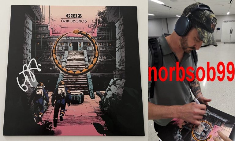 GRIZ EDM DJ SIGNED AUTOGRAPH OUROBOROS VINYL w/EXACT PROOF & BECKETT COA