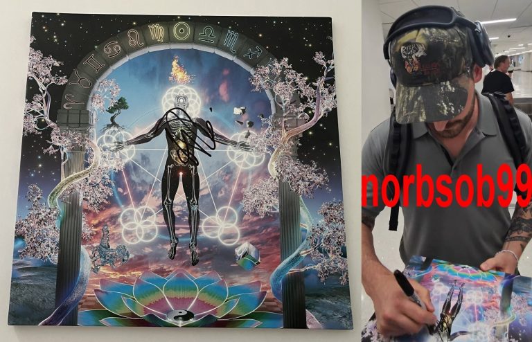 GRIZ EDM DJ SIGNED AUTOGRAPH RAINBOW BRAIN VINYL w/EXACT PROOF & BECKETT COA