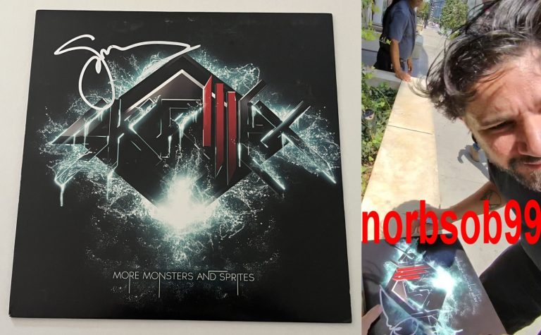 SKRILLEX SONNY MOORE SIGNED MORE MONSTERS & SPRITES VINYL w/EXACT PROOF BAS COA