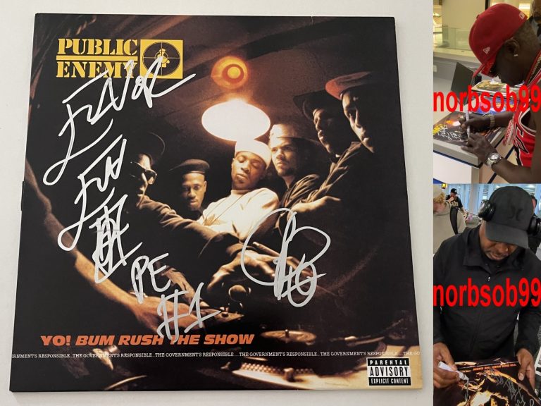 PUBLIC ENEMY SIGNED YO! BUM RUSH THE SHOW VINYL ALBUM w/EXACT PROOF BECKETT COA
