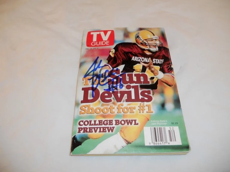 Jake Plummer Signed Football NFL TV Guide Magazine Cover Photo  Guaranteed #1