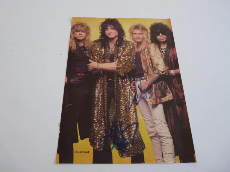Quiet Riot Kevin DuBrow & Carlos Cavazo Signed Autographed Magazine Page Photo 2