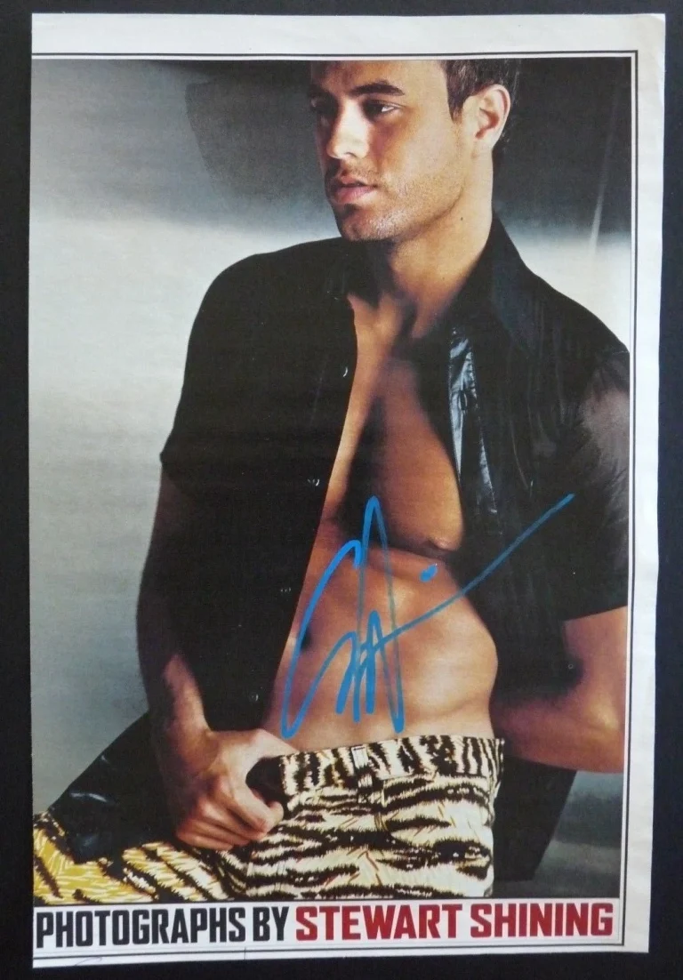 Enrique Inglesias Signed Autographed Magazine Page Photo BAS Guaranteed 3 F6