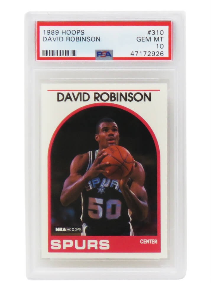 David Robinson Spurs 1989 Hoops Basketball #310 RC Rookie Card - PSA 10 GEM MINT