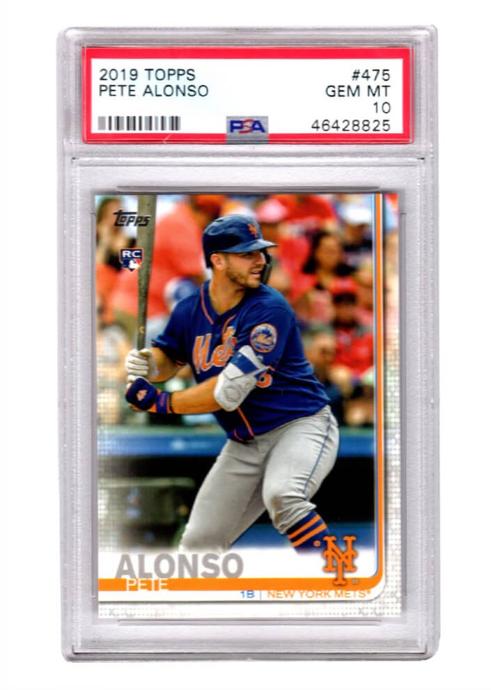 Pete Alonso (New York Mets) 2019 Topps #475 RC Rookie Card - PSA 10 GEM MINT