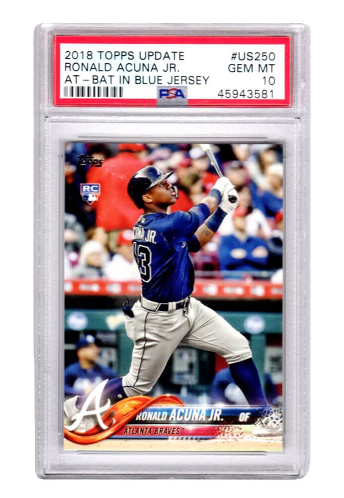 Ronald Acuna (Braves) 2018 Topps Update #US250 RC Rookie Card - PSA 10 GEM MINT