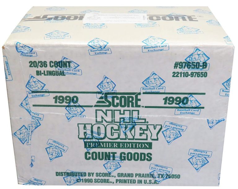 1990 Score Canadian Bilingual Hockey Factory Sealed Case (BBCE Wrapped/20 Boxes)