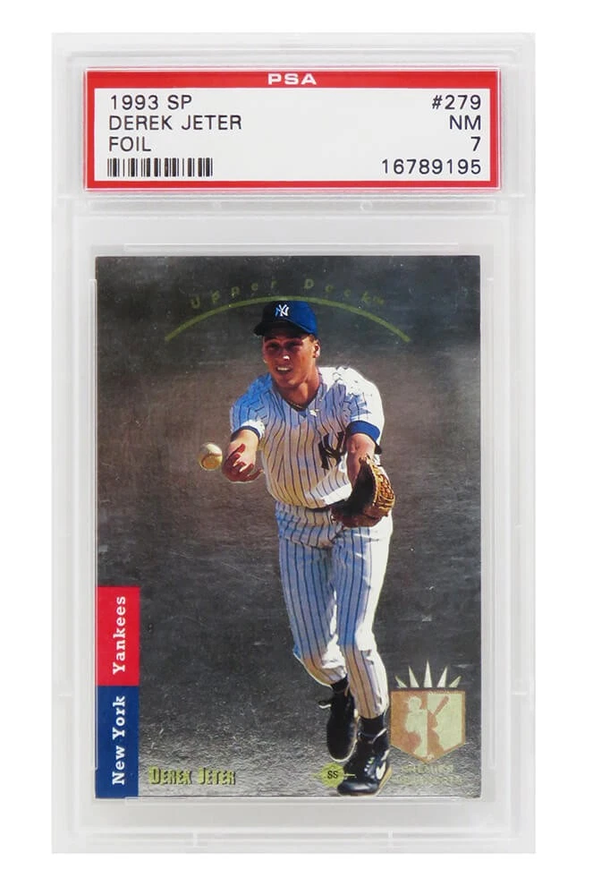 Derek Jeter (New York Yankees) 1993 SP Foil RC Rookie Card #279 (PSA 7 NM) (H)