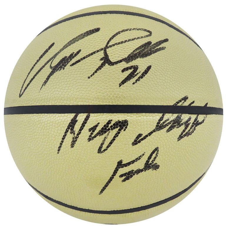 Dominique Wilkins Signed Wilson Gold NBA Basketball w/Highlight Film - (SS COA)