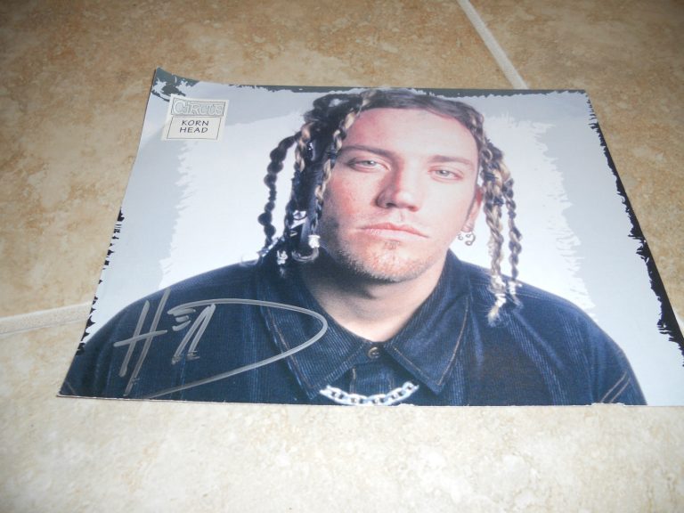 KORN Head Signed Autographed 8.5