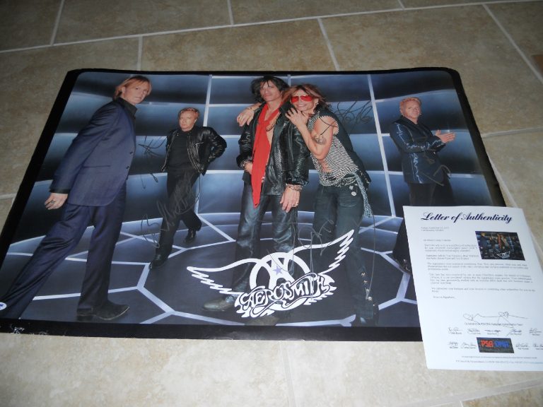 Aerosmith Band Signed Autographed 24x36  Poster PSA Certified x5 Tyler, Perry +3