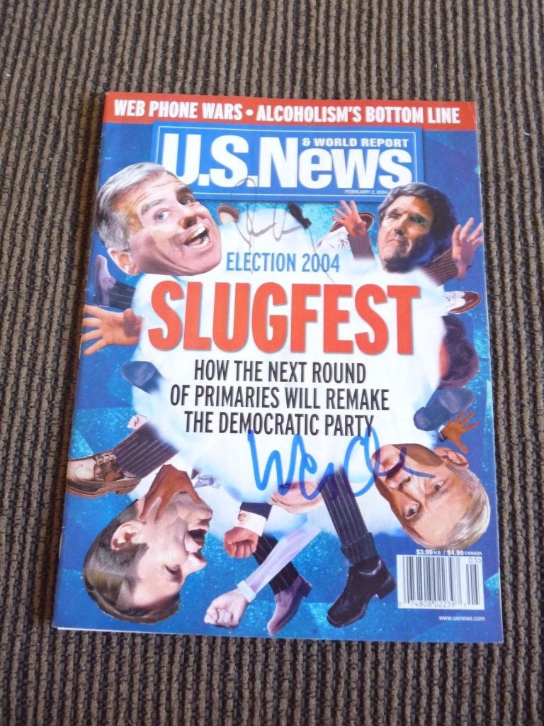 John Kerry & Wesley Clark Signed Autographed Magazine Cover Photo Guaranteed