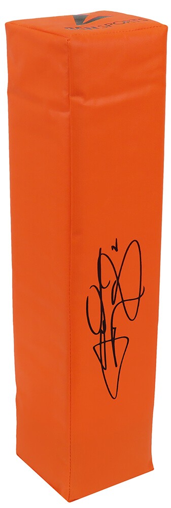 Johnny Manziel Signed Orange Endzone Football Pylon - (SCHWARTZ COA)