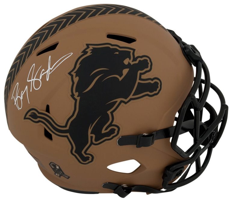 Barry Sanders Signed Lions SALUTE 2023 Riddell F/S Speed Rep Helmet - (SS COA)