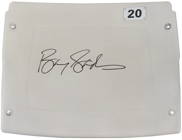 Barry Sanders Signed Detroit Silverdome White #20 Stadium Seatback -SCHWARTZ COA