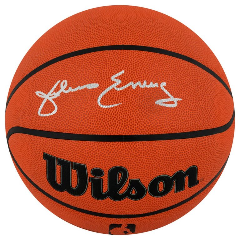 Julius Erving Signed Wilson Indoor/Outdoor NBA Basketball -(SCHWARTZ SPORTS COA)
