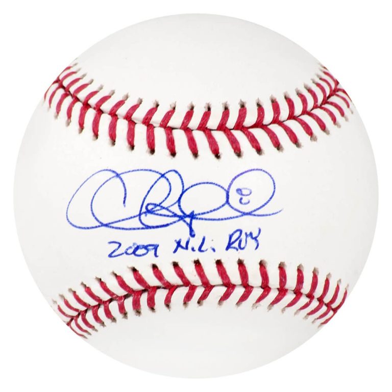 Marlins CHRIS COGHLAN Signed Rawlings Official MLB Baseball w/2009 NL ROY - SS