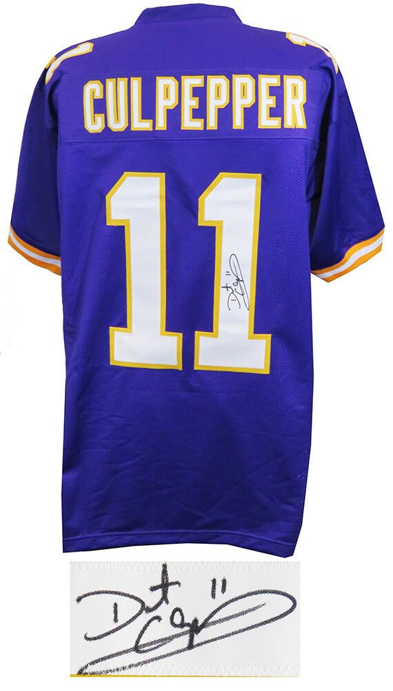 Daunte Culpepper Signed Purple Throwback Custom Football Jersey - SCHWARTZ COA