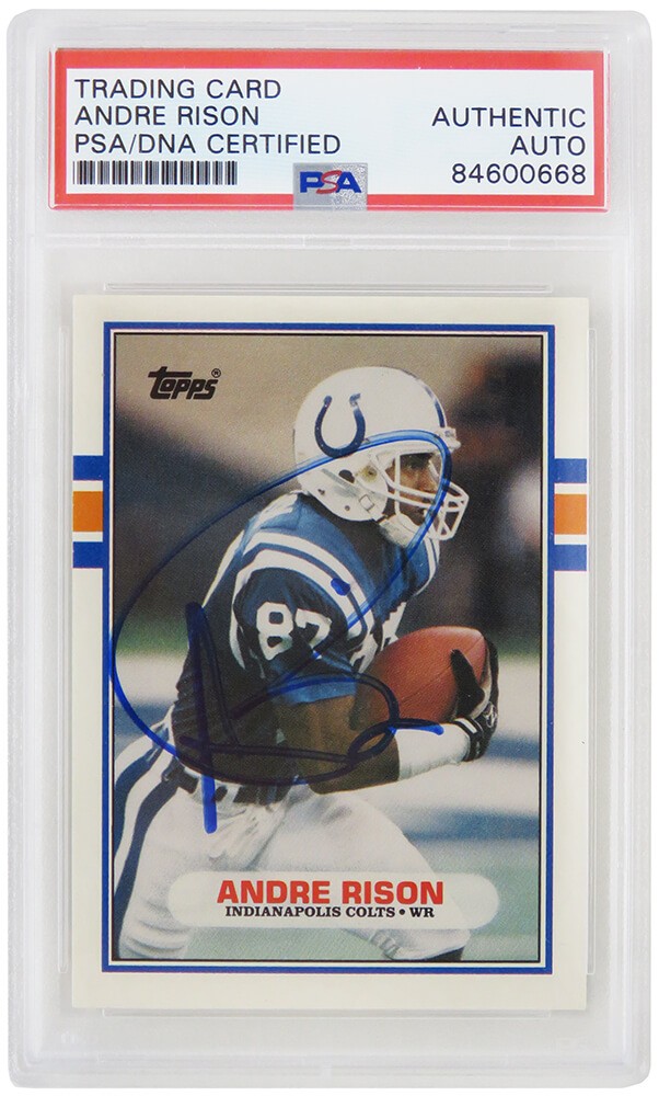 Andre Rison Autographed Colts 1989 Topps Rookie Card #102T - (PSA/DNA)