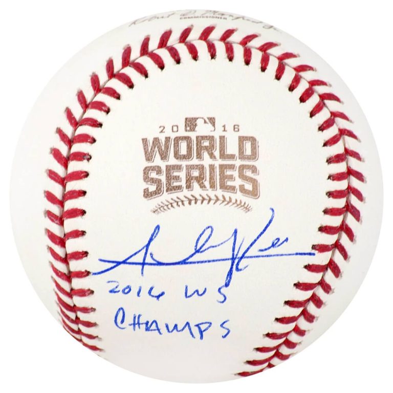 Cubs ADDISON RUSSELL Signed 2016 World Series Baseball w/16 WS Champs - SCHWARTZ