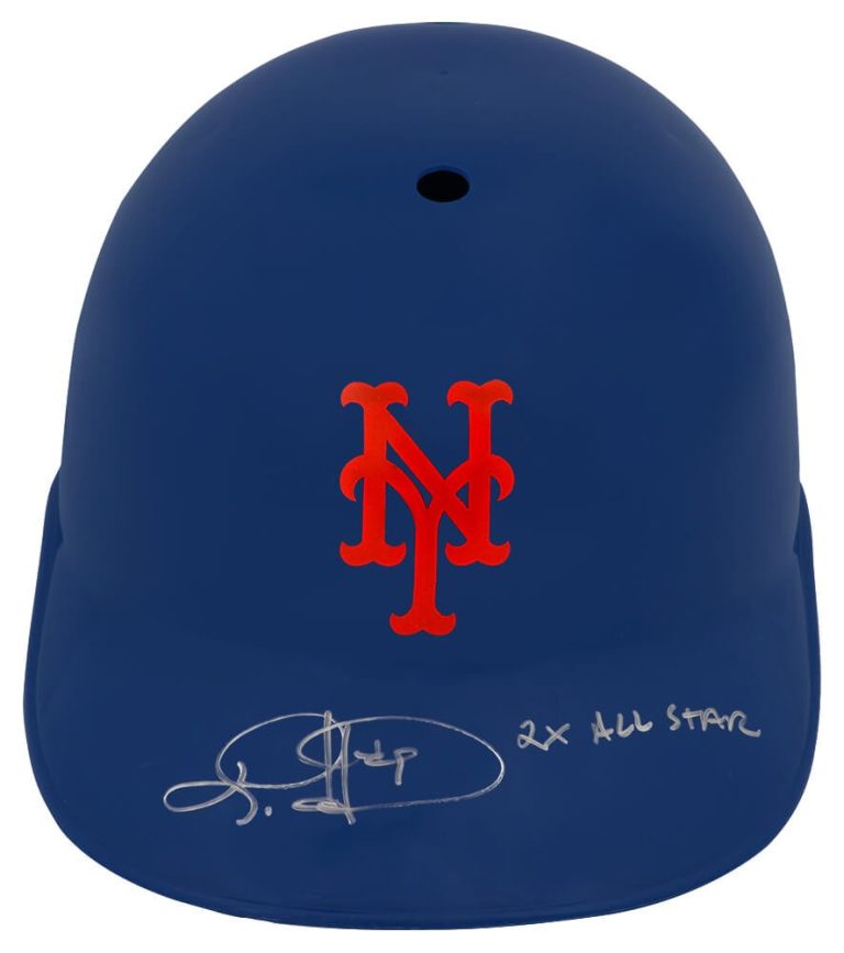 Todd Hundley Signed Mets Souvenir Rep Baseball Batting Helmet w/2x AS - (SS COA)