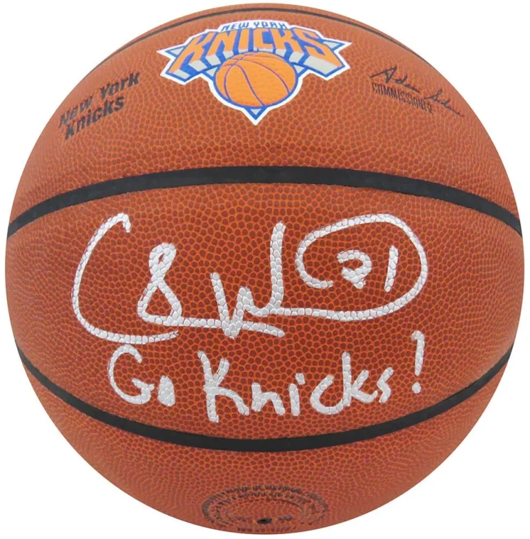 Charlie Ward Signed Wilson New York Knicks Logo Basketball w/Go Knicks -(SS COA)