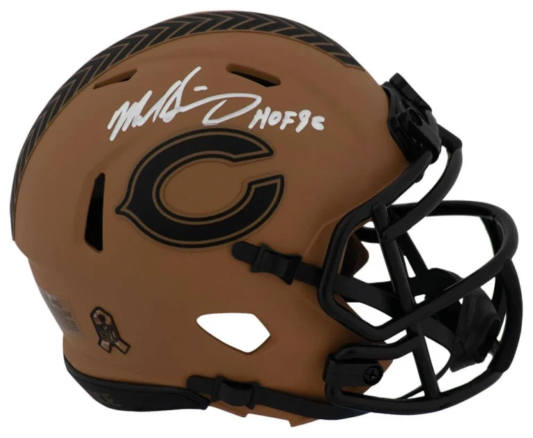 Mike Singletary Signed Bears 2023 SALUTE Riddell Mini Helmet w/HOF'98 - (SS COA)
