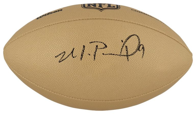 Michael Penix Jr. Signed Wilson Duke Gold NFL Full Size Replica Football -SS COA