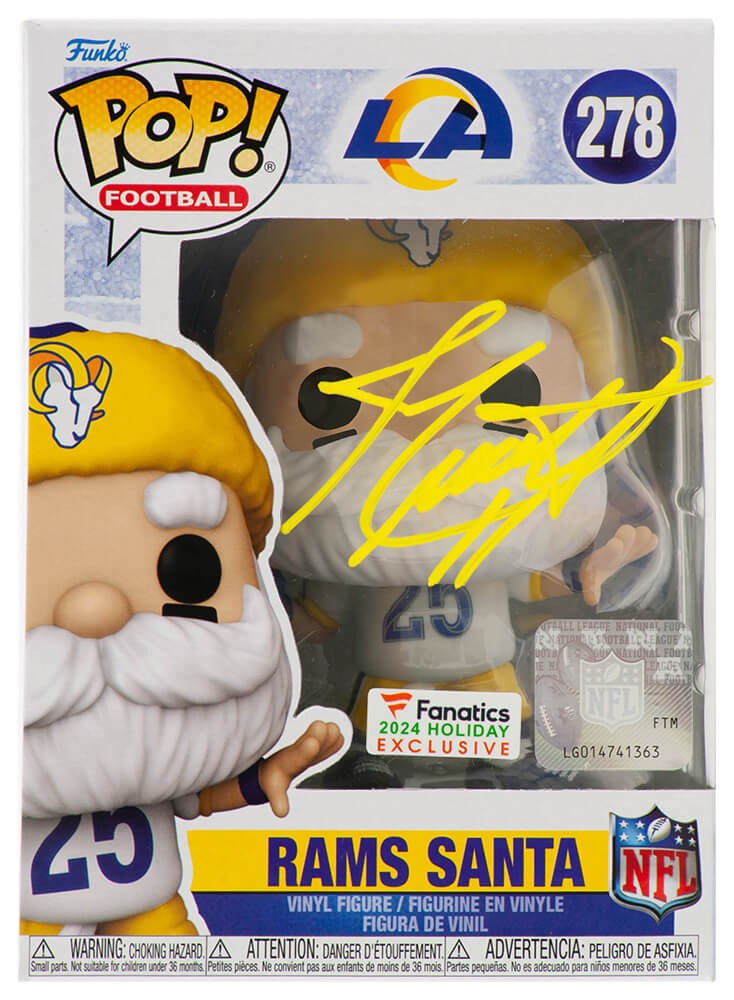 Jim Everett Signed Los Angeles Rams SANTA Funko Pop Doll #278 - (SCHWARTZ COA)