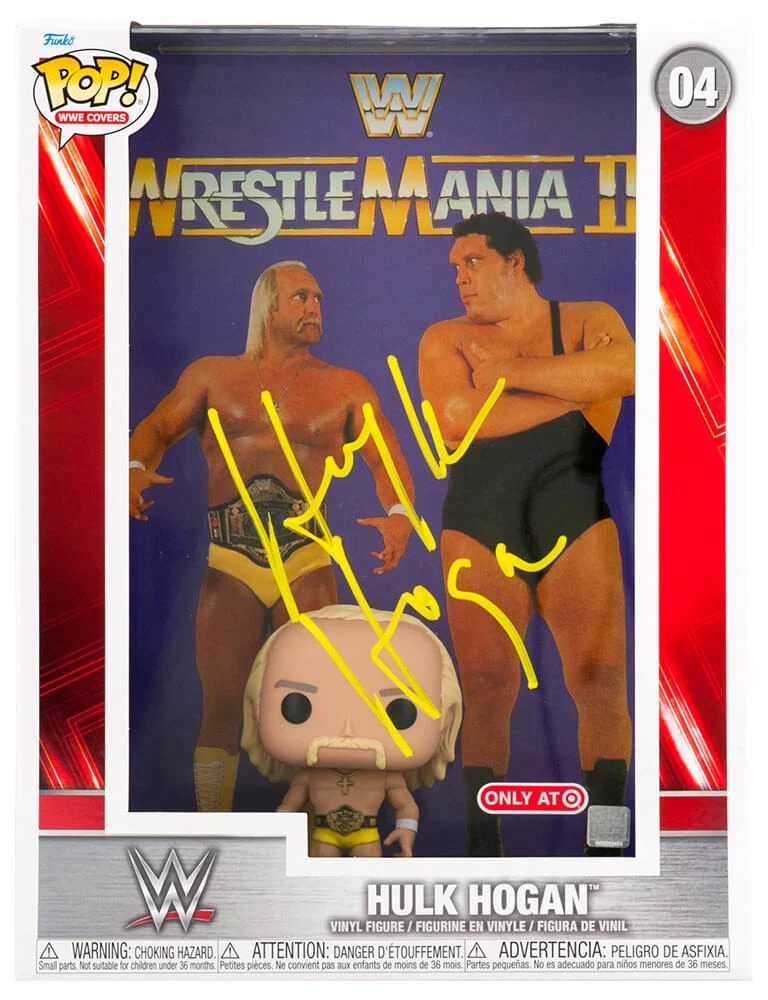 Hulk Hogan Signed WWE Wrestlemania 3 vs. Andre The Giant Funko Pop #04 -(SS COA)