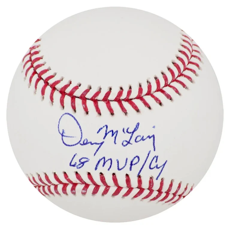 Denny McLain Signed Rawlings Official MLB Baseball w/68 MVP, CY - (SCHWARTZ COA)
