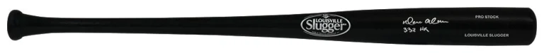 Moises Alou Signed Louisville Slugger Pro Black Baseball Bat w/332 HRs -(SS COA)
