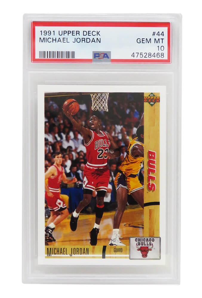 Michael Jordan (Bulls) 1991 Upper Deck Basketball #44 Card - PSA 10 (New Label)