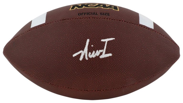 Nico Iamaleava Signed Wilson NCAA Full Size Football - (SCHWARTZ SPORTS COA)