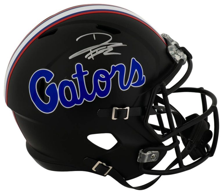 DJ Lagway Signed Florida Gators Black Riddell Full Size Replica Helmet -(SS COA)