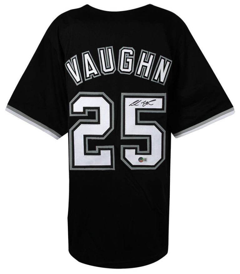 Andrew Vaughn (WHITE SOX) Signed Black Custom Jersey - (BECKETT COA)