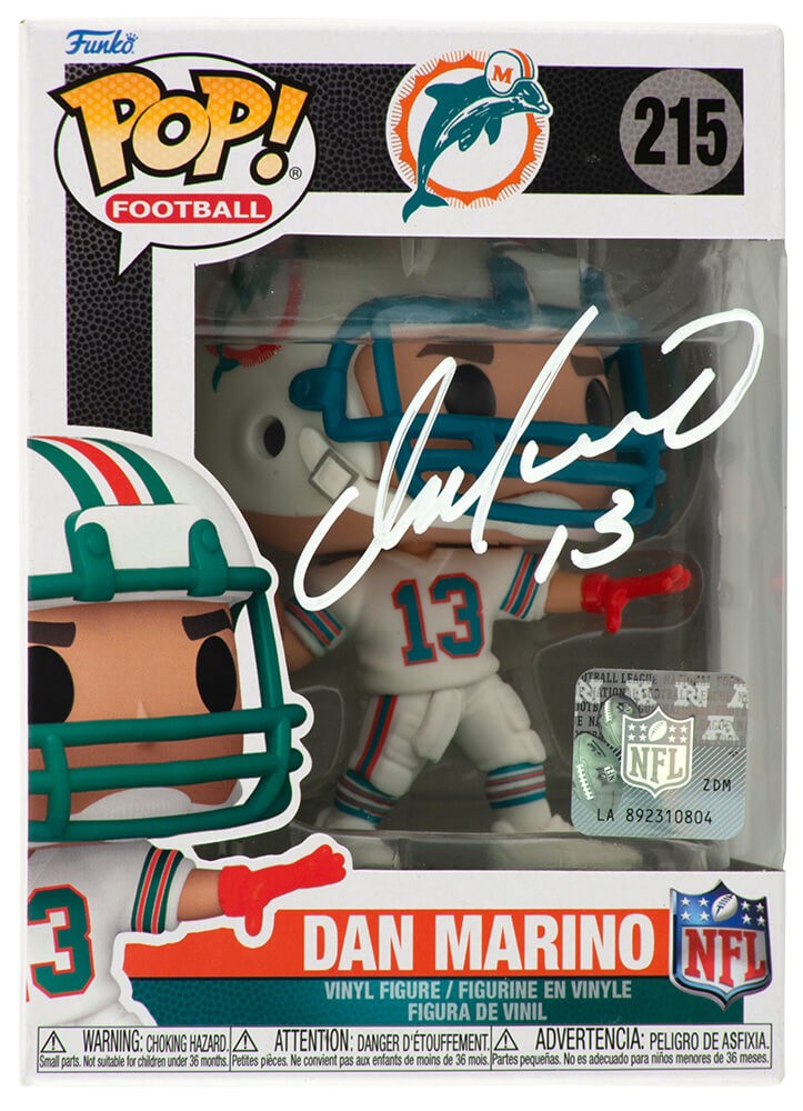 Dan Marino Signed Miami Dolphins NFL Legends Funko Pop Doll #215 -(SCHWARTZ COA)