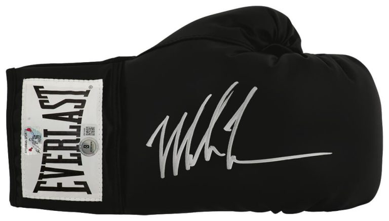 Mike Tyson Signed Everlast Black Boxing Glove - (BECKETT COA)