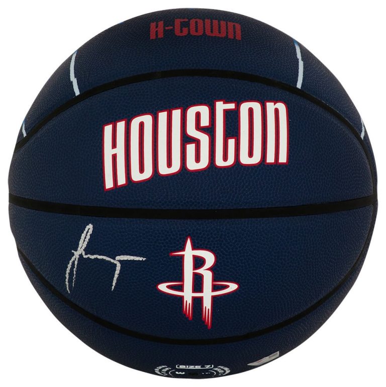 Jalen Green Signed Rockets Wilson The City Full Size Basketball - (FANATICS COA)