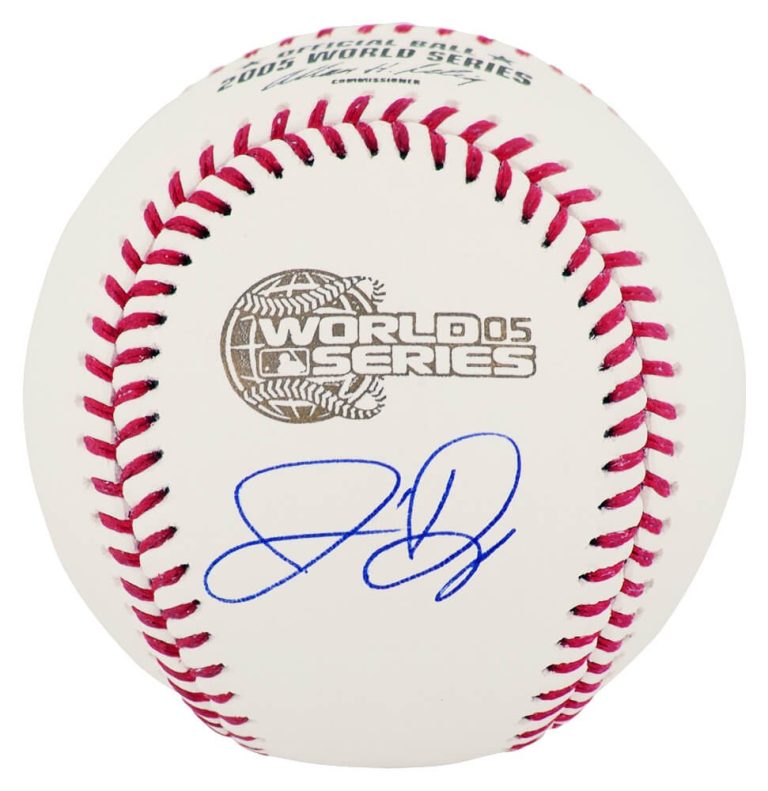 Jermaine Dye Signed Rawlings 2005 World Series Logo Baseball -(SCHWARTZ COA)