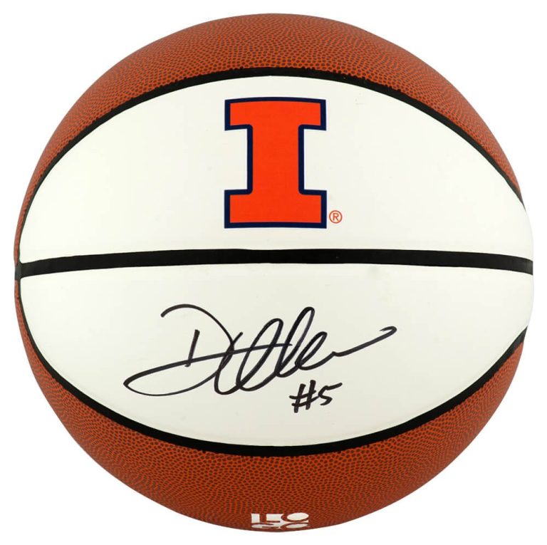 Deron Williams Signed Illinois White Logo Brand Full Size Basketball - (SS COA)