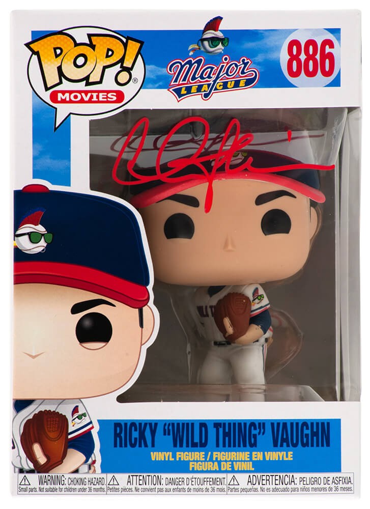 Charlie Sheen Signed Major League Wild Thing Vaughn Funko Pop #886 - (SS COA)