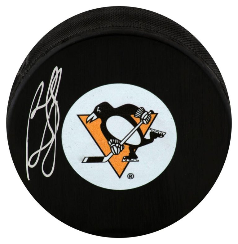 Ron Francis Signed Pittsburgh Penguins Medium Logo Hockey Puck - (SCHWARTZ COA)