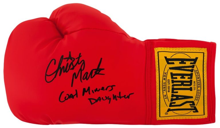 Christy Martin Signed Everlast Red Boxing Glove w/Coal Miner's Daughter - SS COA