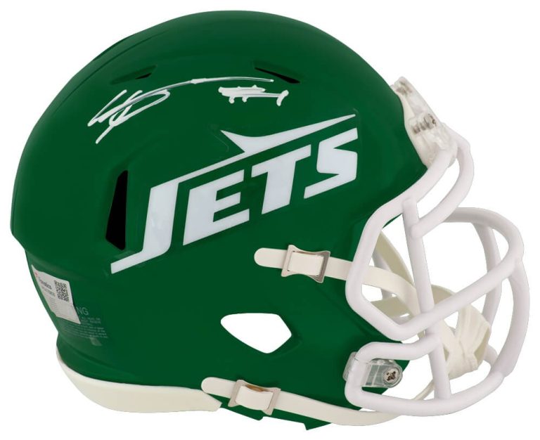 Sauce Gardner Signed NY Jets Green Riddell Speed Mini Helmet - (FANATICS COA)