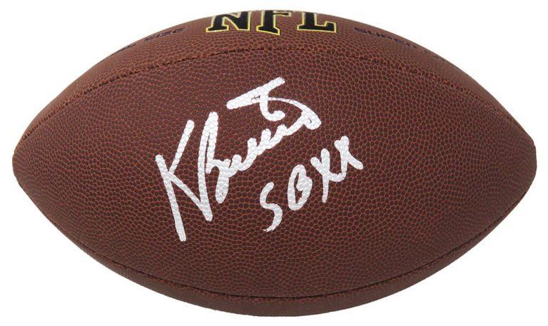 Kevin Butler Signed Wilson Super Grip Full Size NFL Football w/SB XX - SS COA