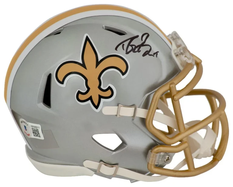 Drew Brees Signed New Orleans Saints FLASH Riddell Speed Mini Helmet - (Beckett)