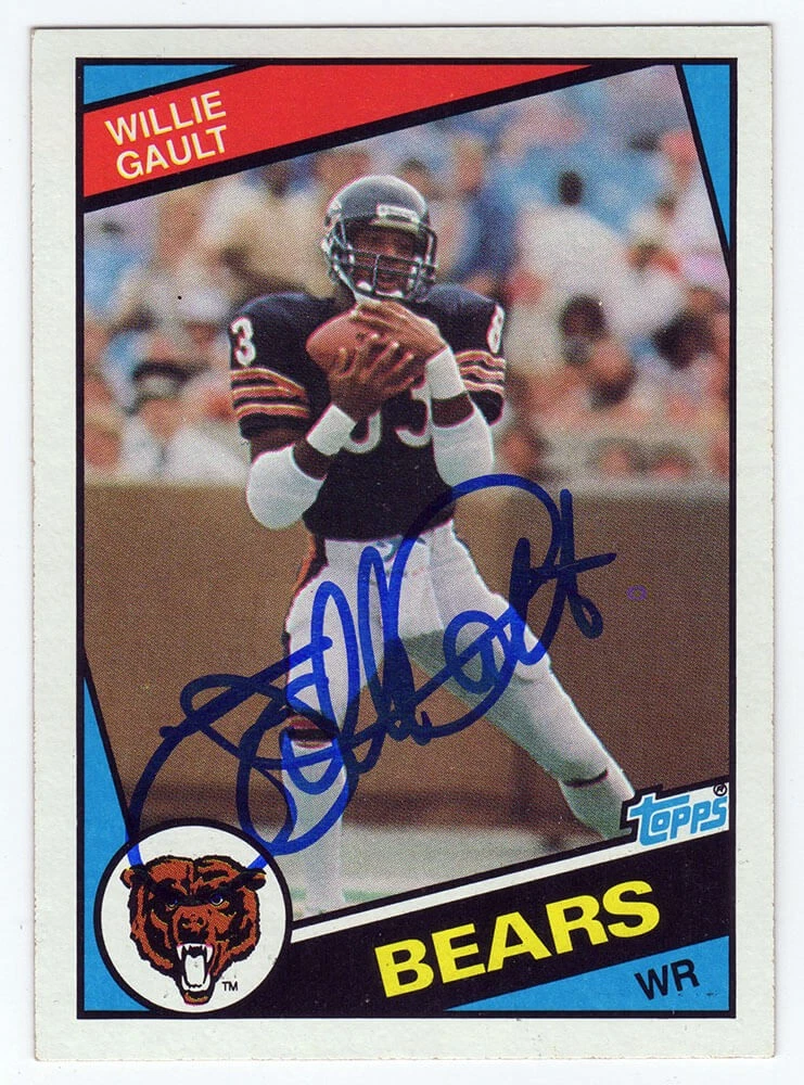 Willie Gault Signed Bears 1984 Topps Rookie Football Card #224 - (SCHWARTZ COA)