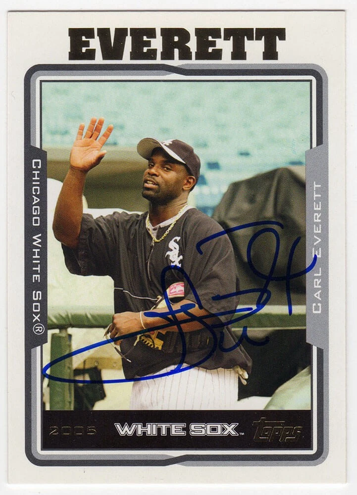 Carl Everett Signed White Sox 2005 Topps Baseball Trading Card #407 - (SS COA)